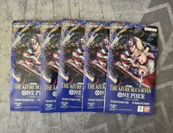 One Piece TCG. The Azure Sea’s Seven (5) Sleeved Packs. New Release Ships Fast! - Image 1