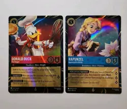 Disney Lorcana Magical Places Rapunzel Donald Duck EPCOT Promo Cards - Image 1