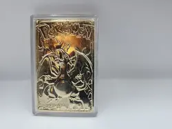 Pokemon 23k Gold Plated Trading Card Charizard 1999 Nintendo JRV - Image 1
