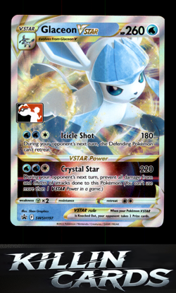 Glaceon VSTAR SWSH197 Promo Prize Pack Series Cards Pokemon Card NM - Image 1