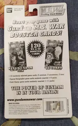 Gundam M.S. War Trading Card Game Oz Corps 10 Card Booster Pack Sealed - Image 3