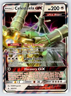 Celesteela GX 163/214 S&M Unbroken Bonds Pokemon Card Ultra Rare Holo - Nm/Vlp - Image 1