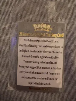 23K Gold Plated CHARIZARD Trading Card 1999 Burger King Pokemon Ball - Image 4