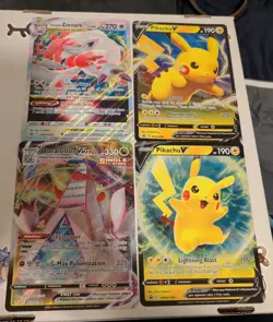 Lot Of 4 Jumbo Cards Pokemon - Image 1