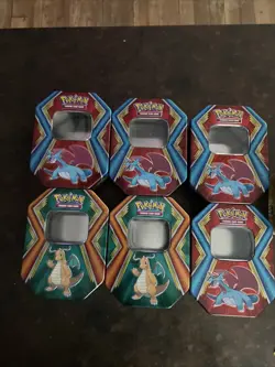 Lot Of 7 Larger Pokemon Storage Tins Empty (no Cards) - Image 2