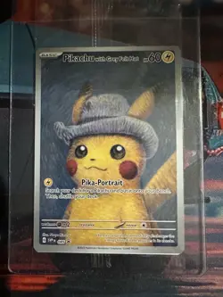 Pokemon Card - Pikachu with Grey Felt Hat X VAN GOGH PIKACHU Promo SVP085 SEALED - Image 1