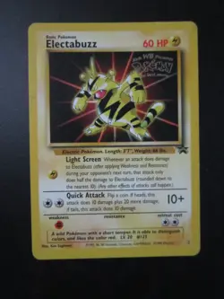 ELECTABUZZ POKEMON CARD 2 GOLD STAMPED MOVIE BLACK STAR PROMO NON HOLO LP EX - Image 1