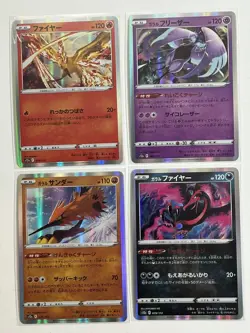 Holo Pokemon Card Lot Japanese Vstar Moltres Galarian Articuno Zapdos - Image 1