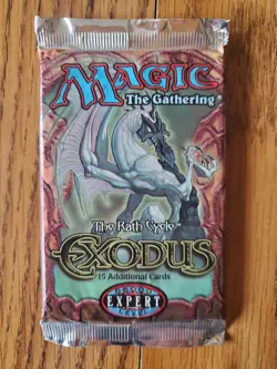 MAGIC THE GATHERING Lot of Two (2) EXODUS Factory Sealed Booster Packs - Image 3
