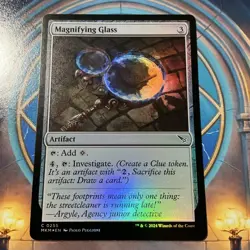 1x Magnifying Glass - Foil NM-Mint, English Murders at Karlov Manor MTG Magic - Image 1