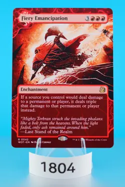 MTG Fiery Emancipation Wilds of Eldraine: Enchanting Tales Regular #42 - Image 1