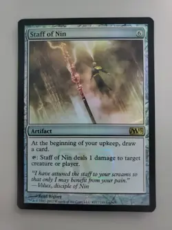 MTG Staff of Nin Core Set 2013 (M13) Foil Rare - Image 1