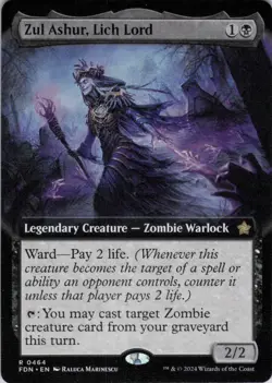 MTG Zul Ashur, Lich Lord (Extended Art) (464) | NM | Foundations {FDN} - Image 1
