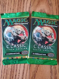 MAGIC THE GATHERING Lot of Two (2) 6TH EDITION Booster Packs with a BONUS READ - Image 1