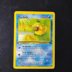 Pokemon TCG Psyduck Fossil 53/62 1st Edition LP - Image 1