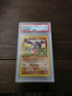 1999 Pokemon Fossil #16 Aerodactyl 1st Edition PSA 9 - Image 1