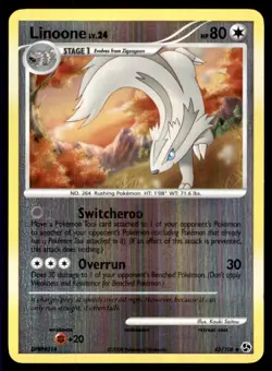2008 Diamond & Pearl - Great Encounters Reverse Holo Linoone #43 - Image 1