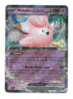 CARTE POKEMON MELOFEE DE LILIE EX 056/159 190 PV ECARLATE ET VIOLET AVENTURES EN - Image 1