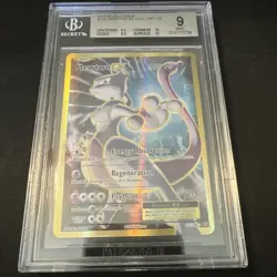 Pokemon TCG 2016 XY Evolutions Mewtwo EX Full Art 103/108 Beckett 9 - Image 1
