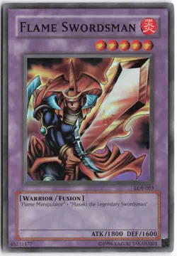 Yugioh - Flame Swordsman LOB-003 Unlimited - The Legend of Blue Eyes White Drago - Image 1