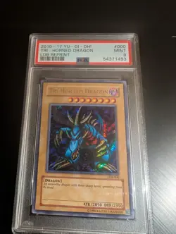 Yu-Gi-Oh Tri Horned Dragon LOB - PSA 9 - Image 1