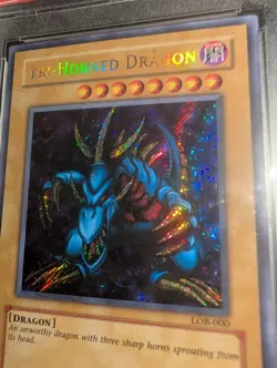 Yu-Gi-Oh Tri Horned Dragon LOB - PSA 9 - Image 3