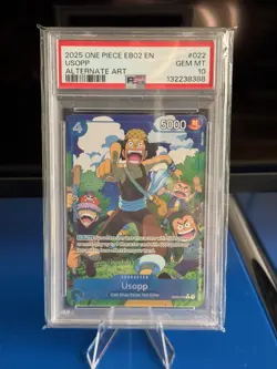 One Piece Usopp EB02-022 Alternate Art Psa 10 Extra Booster 25th Collection EB02 - Image 1