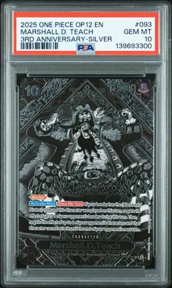 2025 One Piece Legacy Of The Master Marshall D. Teach Silver PSA 10 - Image 1