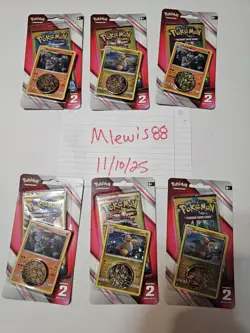 Pokemon TCG Sun & Moon Lot of 6 (2) Mini Packs (3 cards each) w/ promo card - Image 1