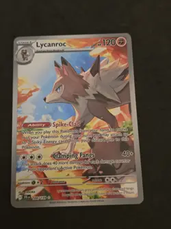 Pokemon Cards Lycanroc 166/159 Journey Together Illustration Rare NM - Image 1