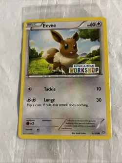 Build a Bear Pokemon Card Workshop Eevee Promo Trading 63/98 SEALED NEW - Image 1