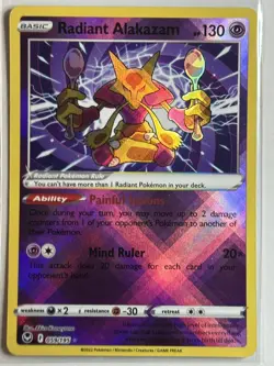 Radiant Alakazam SWSH12: Silver Tempest 059/195 NM Pokemon Card - Image 1