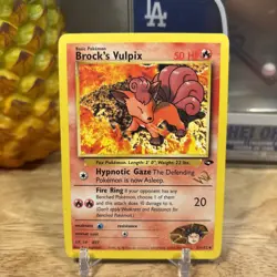 BROCK'S VULPIX W Stamp Pokemon Card - WOTC Promo - Gym Challenge - 37/132 NM - Image 1