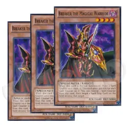 Yugioh - Breaker the Magical Warrior x 3 - NM - Free Holographic Card - Image 1