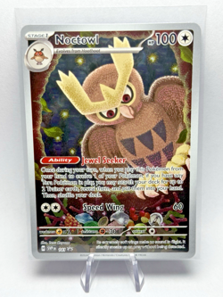 Noctowl SVP141 Scarlet & Violet Black Star Promo Full Art Holo Pokemon Card NM - Image 1