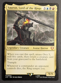 MTG Card - 1x Sauron Lord of the Rings - NM Pack Fresh LOTR Magic The Gathering - Image 1