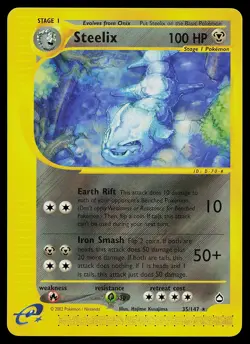 Pokemon Card - Steelix Aquapolis 35/147 Rare Non-Holo - Image 1