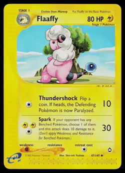 Pokemon Card - Flaaffy Aquapolis 47/147 Uncommon - Image 1