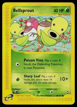 Pokemon Card - Bellsprout Aquapolis 68/147 Common - Image 1