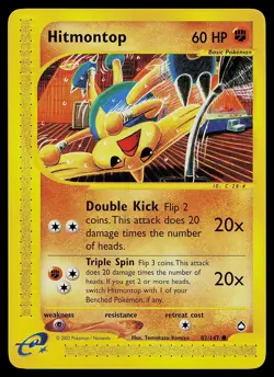 Pokemon Card - Hitmontop Aquapolis 82/147 Common - Image 1