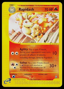 Pokemon Card - Rapidash Aquapolis 31/147 Rare Non-Holo - Image 1