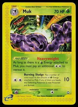 Pokemon Card - Muk Aquapolis 23/147 Rare Non-Holo - Image 1