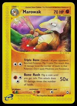 Pokemon Card - Marowak Aquapolis 54/147 Uncommon - Image 1