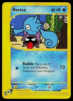 Pokemon Card - Horsea Aquapolis 84/147 Common Non-Holo - Image 1