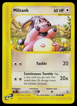 Pokemon Card - Miltank Aquapolis 94/147 Common - Image 1