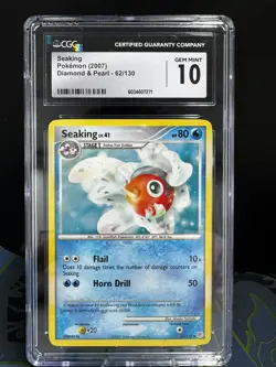 Seaking 62/130 Diamond & Pearl Pokemon Card CGC 10 Gem Mint Graded - Image 1