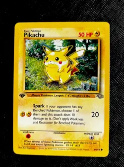 Pikachu 60/64 1st Edition Red Cheeks Jungle Set 1999 Pokemon TCG Card LP+ - Image 1