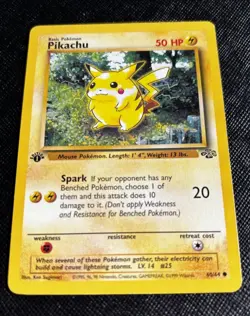 Pikachu 60/64 1st Edition Red Cheeks Jungle Set 1999 Pokemon TCG Card LP+ - Image 2