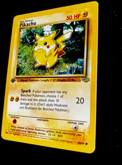 Pikachu 60/64 1st Edition Red Cheeks Jungle Set 1999 Pokemon TCG Card LP+ - Image 4