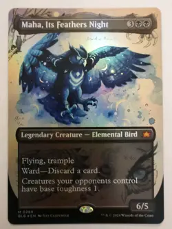 Maha, Its Feathers Night (Borderless) Bloomburrow Foil - Image 1